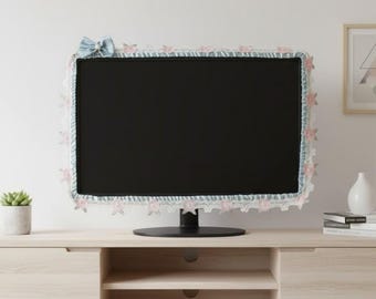 Funda protectora de encaje para TV de 17 a 30 pulgadas – Protector de pantalla decorativo para monitores y televisores