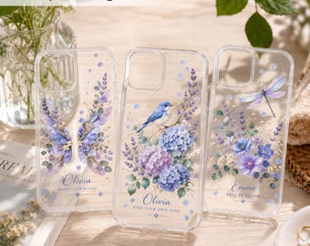 Personalized Garden Flower for dad MagSafe Phone Case iPhone 17 16 15 14 13 12 Samsung S26 25 24, Custom Name Vintage All Star Field Cover