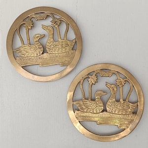 Brass Duck Trivet | Rustic Kitchen Decor | Sold Individually