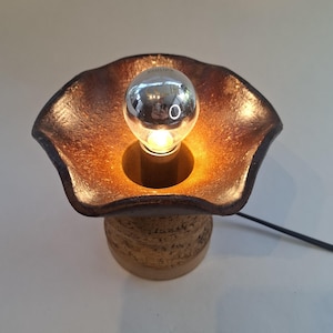 Doria Leuchten Brutalist Table Lamp 1970s | Vintage German Fat Lava Ceramic Lamp | Mid-Century Modern Retro Lighting