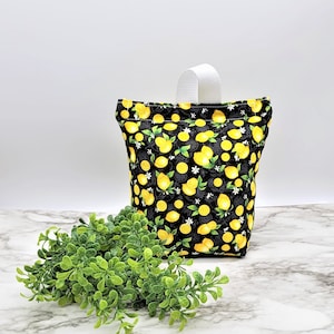 Door stopper, Nursery Door Stop, Fabric Door Stopper, Weighted Stopper, Door Holder, Door Silencer, Bookends -Lemons on Black-