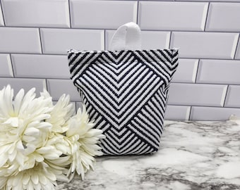 Door stopper, Heavy Door Stop, Fabric Door Stopper, Weighted Stopper, Door Stop, Door Holder -Navy Geo-