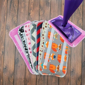 Reusable Wet Jet Pads, Mop Pads, Mop Cover, Floor Scrub, Mop Duster, Dry Mop Pad, Dry Mop Cover, Floor cleaner, Wet Mop -SURPRISE PRINTS-