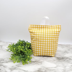 Door stopper, Heavy Door Stop, Fabric Door Stopper, Weighted Stopper, Decorative Door Stopper, Door Stop, Door Holder -Yellow Gingham-
