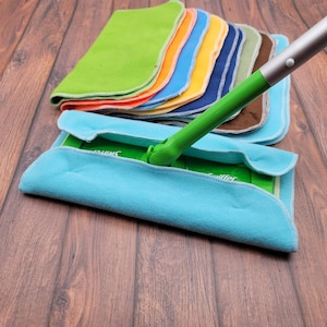 Reusable Mop Pads, Mop Cover, Dry Mop, Fleece Mop, Fabric Mop Pad, Mop Cover, READY to SHIP -Fleece Prints or Solid Color Mix-