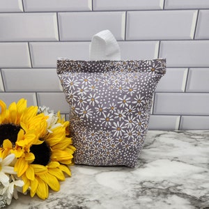 Door stopper, Heavy Door Stop, Fabric Door Stopper, Weighted Stopper, Decorative Door Stopper, Door Stop, Door Holder -Grey Daisies-
