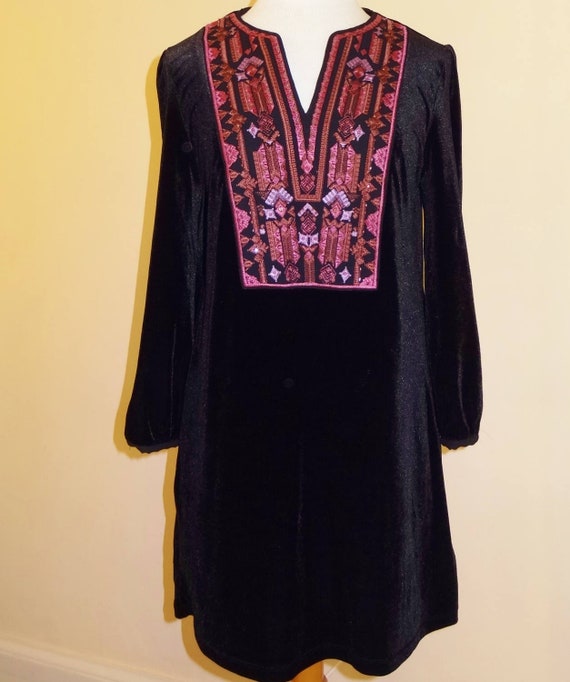 black velvet tunic dress