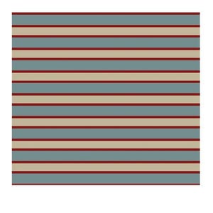 May include: A rectangular pattern featuring alternating horizontal stripes. The stripes alternate between muted teal, beige, and thin maroon lines. The design is simple and symmetrical, with a clean, modern aesthetic.
