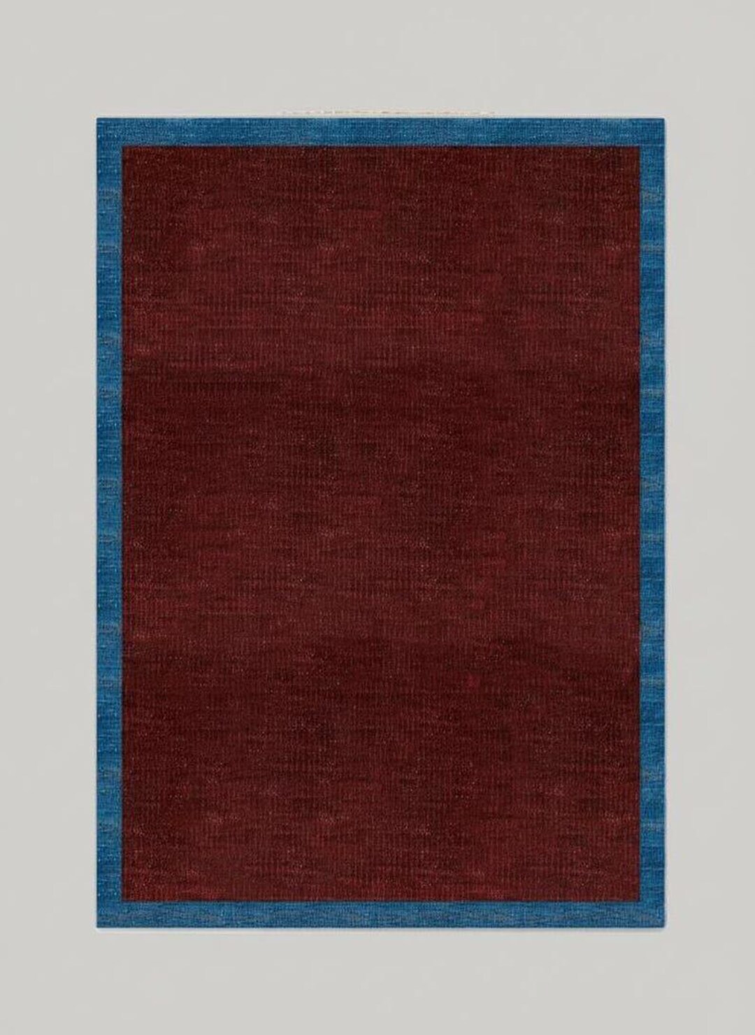 Solid Color Border Rug Handwoven Wool Rug, Minimalist Solid Color, Modern Border Design ...