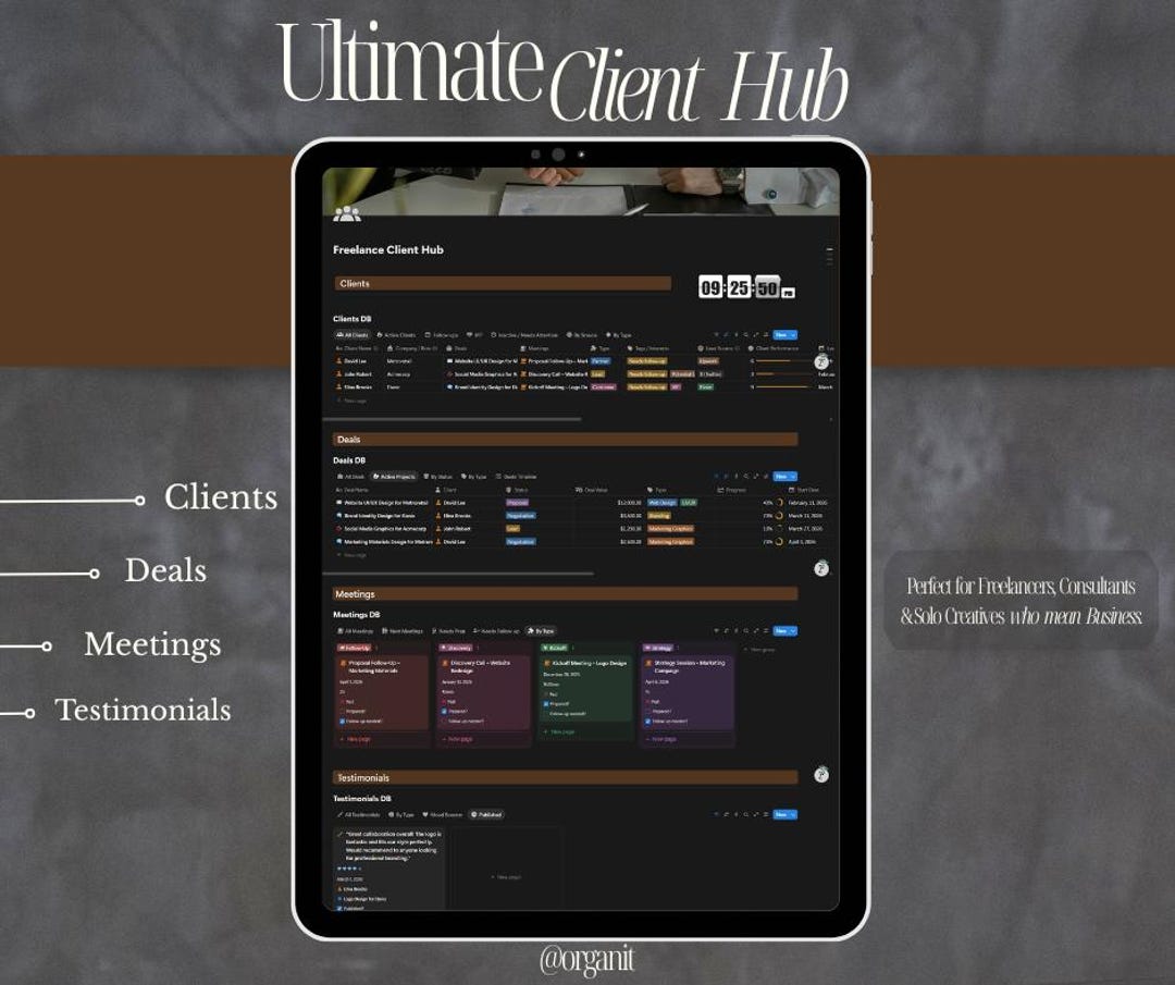 Freelancer CRM Notion Template | Client Management System | Client ...
