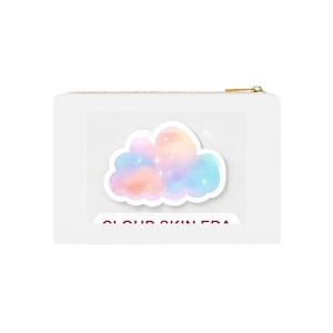 Cloud Skin Makeup Bag, Soft Blurred Beauty Cosmetic Bag, Aesthetic Skincare Gift for Her, Glowy Skin Lover Pouch, Travel Makeup Bag