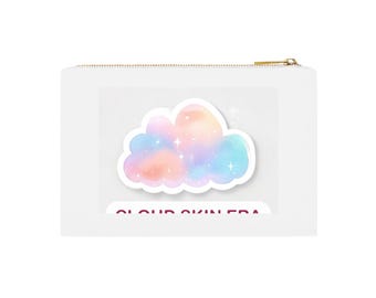 Weich verschwommenes Beauty Kosmetiktäschchen, Ästhetisches Hautpflege Geschenk für Sie, Glowy Hautliebhaber-Beutel, Reise-Make-up-Tasche