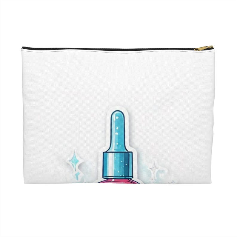 Hyaluronic Acid Makeup Bag, Funny Skincare Girlie Cosmetic Bag, Skincare Lover Gift for Her, Esthetician Gift, Aesthetic Travel Makeup Pouch image 1