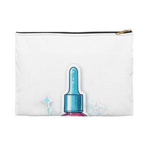 Hyaluronic Acid Makeup Bag, Funny Skincare Girlie Cosmetic Bag, Skincare Lover Gift for Her, Esthetician Gift, Aesthetic Travel Makeup Pouch image 4