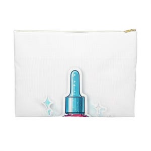 Hyaluronic Acid Makeup Bag, Funny Skincare Girlie Cosmetic Bag, Skincare Lover Gift for Her, Esthetician Gift, Aesthetic Travel Makeup Pouch image 3
