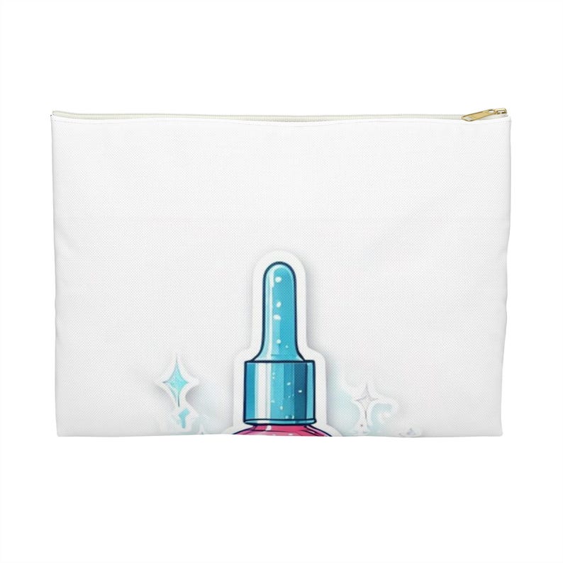 Hyaluronic Acid Makeup Bag, Funny Skincare Girlie Cosmetic Bag, Skincare Lover Gift for Her, Esthetician Gift, Aesthetic Travel Makeup Pouch image 3