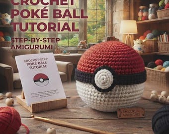 Poké Ball Crochet Pattern PDF | Easy Amigurumi Plush Tutorial | Beginner-Friendly