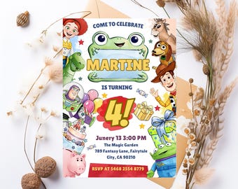 Toy Story Invitation Template, Toy Story Birthday Party, 3rd Digital Invitation, Kids Birthday Party, Woody, You've Got a Friend