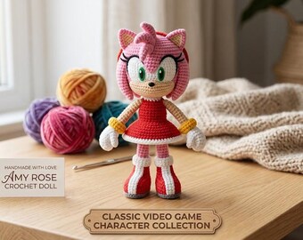 Crochet Sonic Pattern PDF | Amigurumi Hedgehog Toy | Video Game Character | Plush Yarn Tutorial | Instant Digital Download