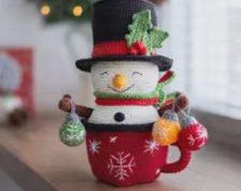 Christmas Snowman Amigurumi Crochet Pattern PDF, Holiday Plush Toy, Winter Decor, Christmas Decor, Santa Gifts , Snowman Gift