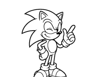 Sonic Svg Png: Diseños de líneas llamativas para camisetas