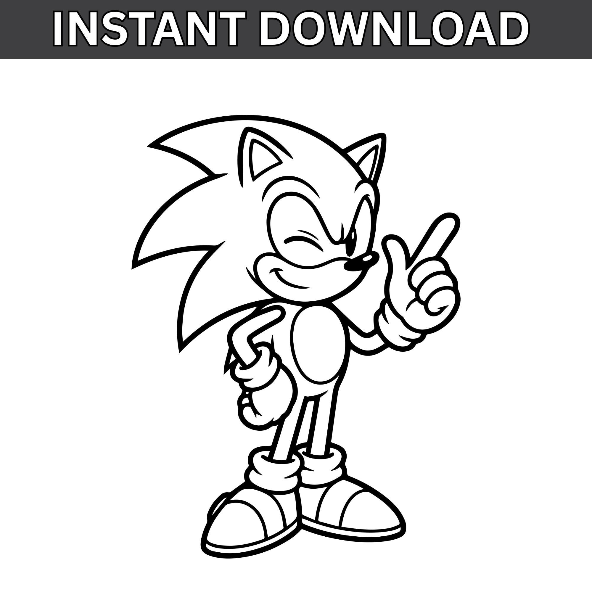 Sonic Svg Png : Bold Line Art for T-shirts - Etsy