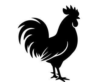 Gallo SVG PNG: Archivo de corte de silueta elegante para manualidades