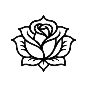 minimalistisk ros SVG Png: Djärv linjekonst för hantverk