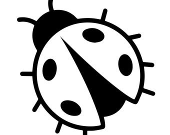 Icono de mariquita SVG PNG: Diseño minimalista para pegatinas y camisetas