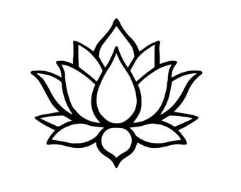 Minimalist Lotus Flower SVG Png: Clean Cut File For Cricut Projects