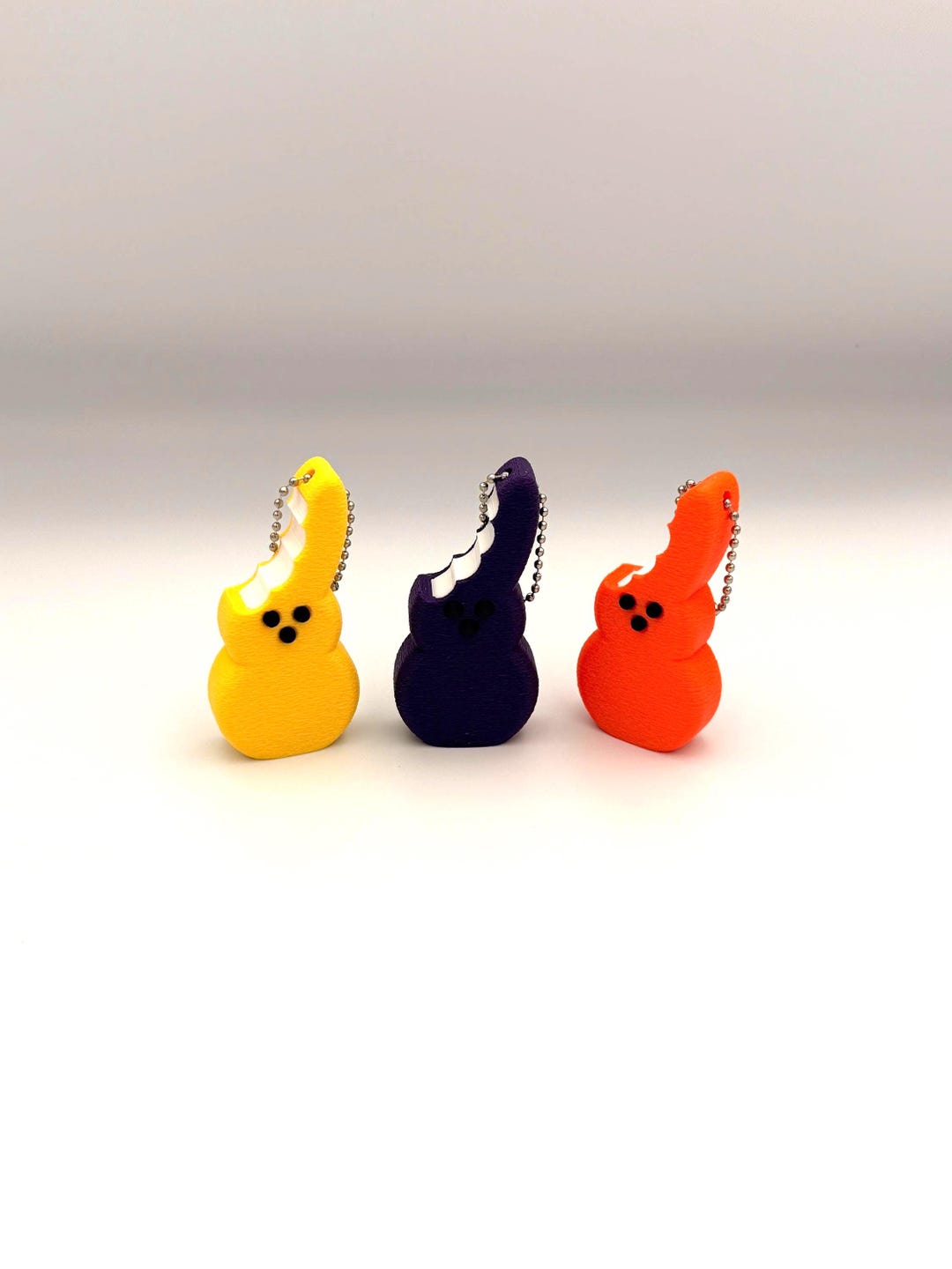 3D Printed Bitten Bunny Keychain - Easter Rabbit Bag Charm - Gift Ready ...