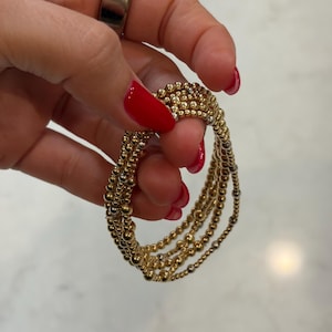 Pärlbesatt guldfyllt armband | EN dupe | vattentätt långtidsslitande | handgjort med kärlek!
