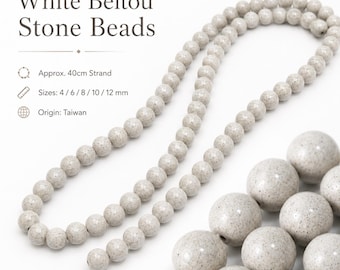 Hokutolite Beads Strand 40cm White Round Beads 4mm 6mm 8mm 10mm 12mm Taiwan Ceramic Stone Beads Jewelry Making Supplies Bracelet Necklace