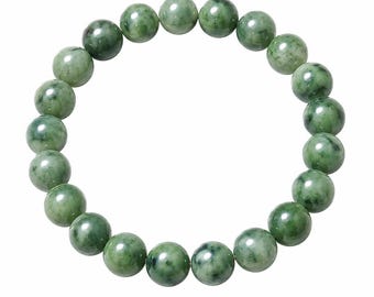 日高翡翠＜北海道/日高町産＞ Hidaka Jade Bracelet Japanese Gemstone Hokkaido 8mm 10mm 12mm