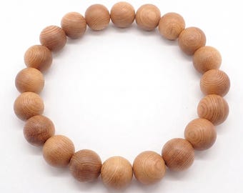 Yakusugi Cedar Bracelet Sacred Japanese Wood Bracelet Yakushima Cedar Natural Wood Beads Bracelet Made in Japan Spiritual Jewelry