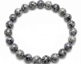 Mikamo Stone Bracelet 8mm 10mm 12mm | Japanese Natural Stone from Tochigi | Sacred Mountain Stone | womens bracelet | Made in Japan