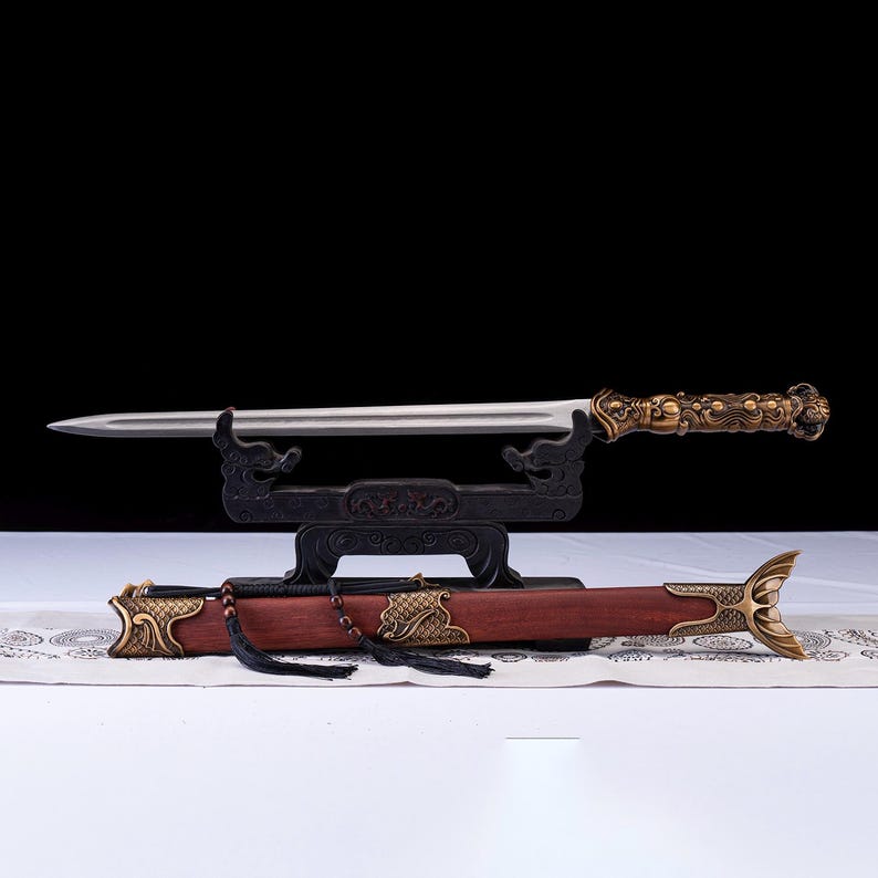 Handmade Fish Intestine Sword, Carbon Steel Collectible Replica ...