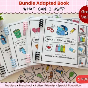 Bundle Adapted Book What Can I Use | ABA Preschool Activities | Special Education | Toddler Printable