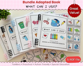 Bundle Adapted Book What Can I Use | ABA Preschool Activities | Special Education | Toddler Printable