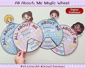 All About Me Magic Wheel Activity Printable | Preschool Back to School Craft