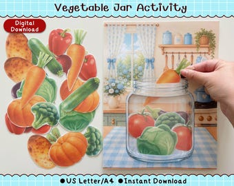 Vegetable Jar Counting Activity | Preschool Math Game (Digital Download)