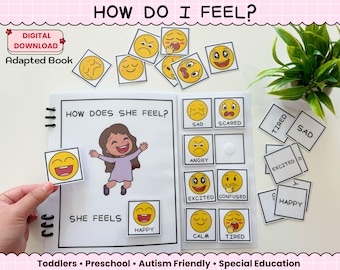 Emotions Adapted Book for Kids | Social Emotional Learning Activity (Digital Download)