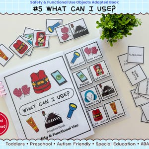 What Can I Use? Safety Objects Adapted Book | ABA, Special Education & Preschool