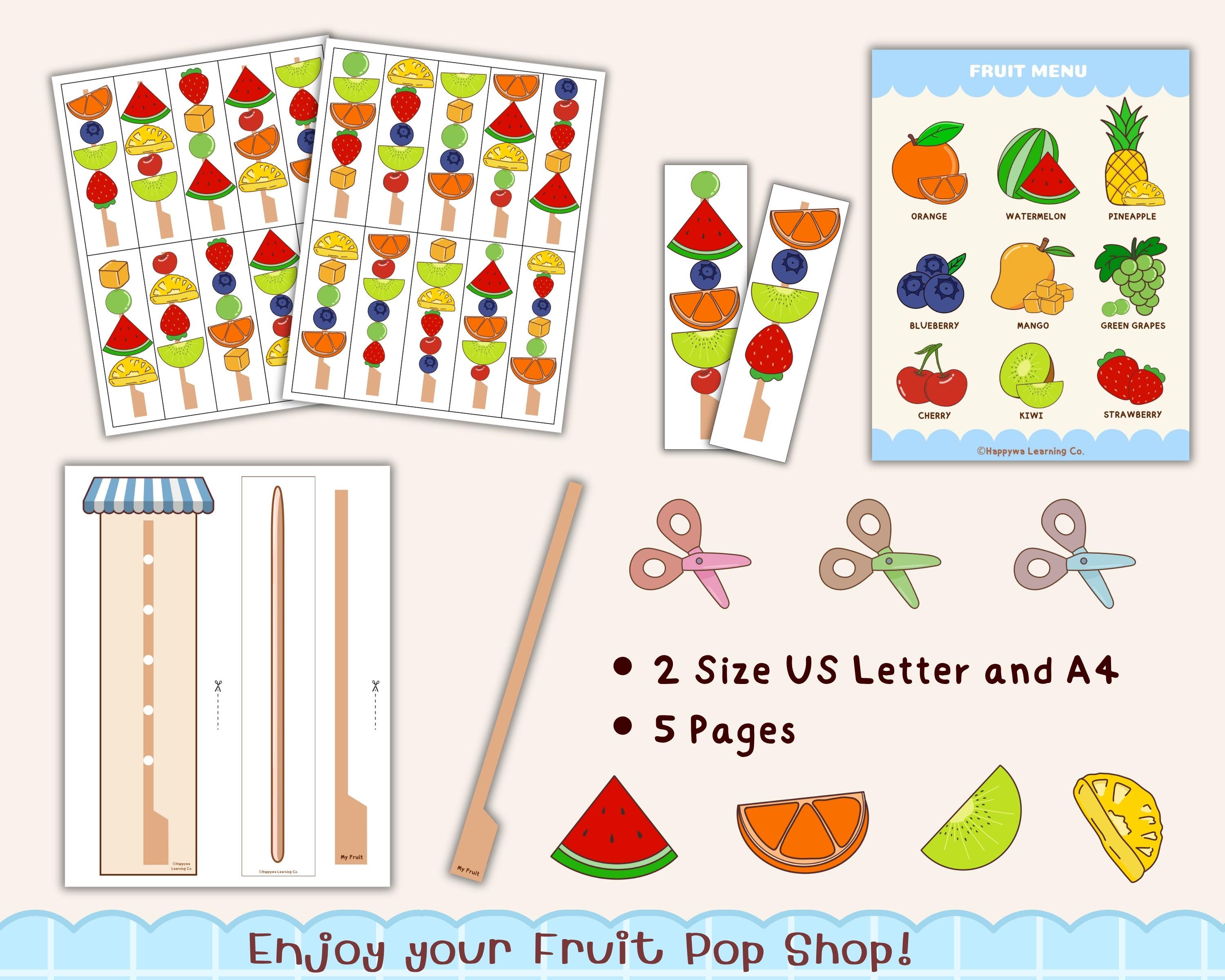 Fruit Builder Activity Printable, Preschool Matching Game, Fine Motor ...