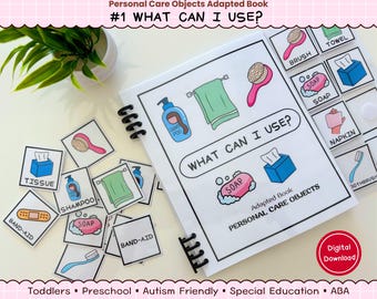 Adapted Book for Personal Care Objects | Preschool Resource | Special Education & ABA Printable