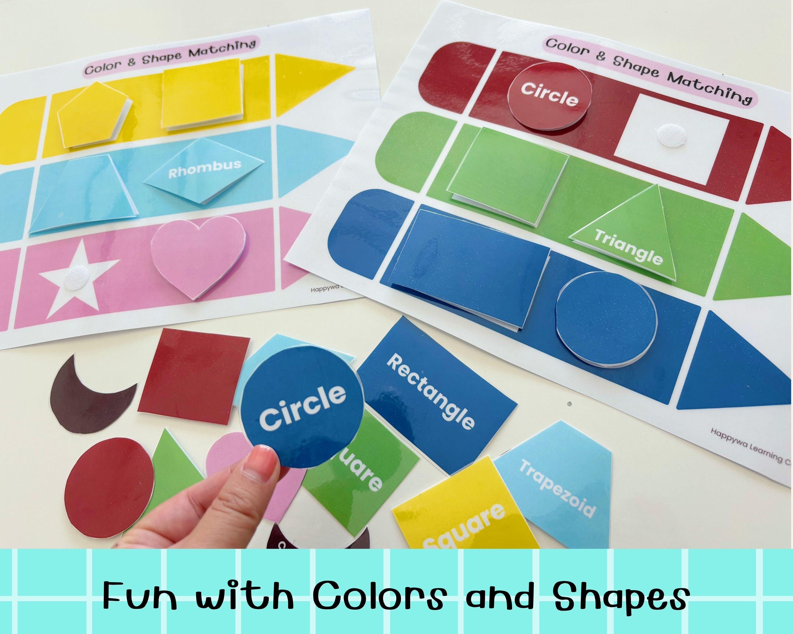 Color and Shape Matching Printable for Preschool | Cut and Paste ...
