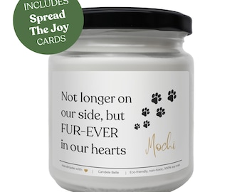 Pet Loss Memorial Scented Candle – 100% Soy Wax, Vegan, Non-Toxic, Personalized