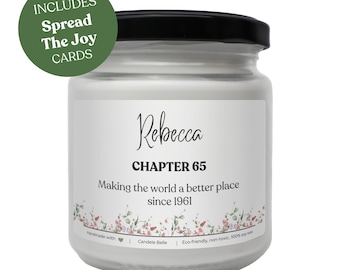 Custom Birthday Candle - Chapter Age Personalized Birthday Gift, 100% Soy Wax, Vegan, Non-Toxic