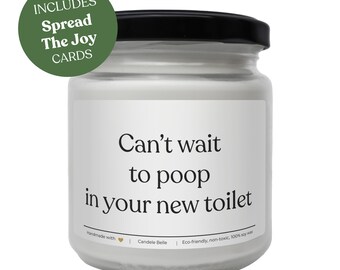 Poop in Your New Toilet Scented Candle – Funny Housewarming Gift, Vegan, Non-Toxic