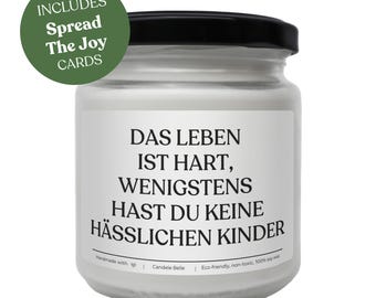 German Funny Scented Candle – Humorous Mom Gift, 100% Soy Wax, Vegan, Non-Toxic